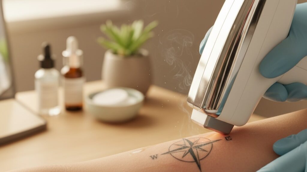 Blog Post: how does laser tattoo removal work - Professional illustration