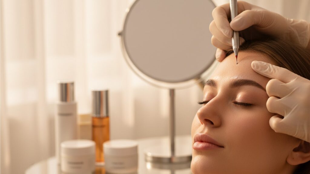 Blog Post: does semi permanent makeup hurt - Professional illustration