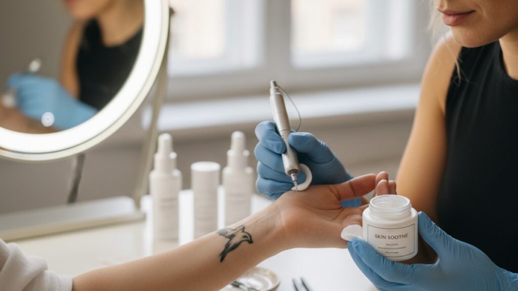 Blog Post: can permanent makeup cover a tattoo - Professional illustration