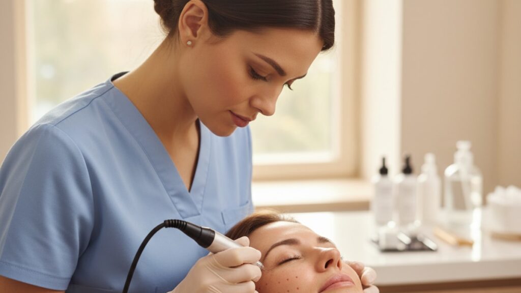 Blog Post: What Is a Vampire Facial - Professional illustration