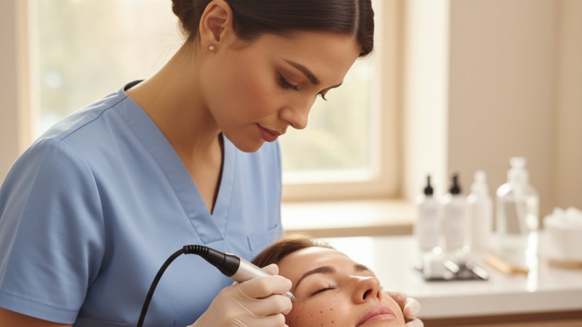 Blog Post: What Is a Vampire Facial - Professional illustration